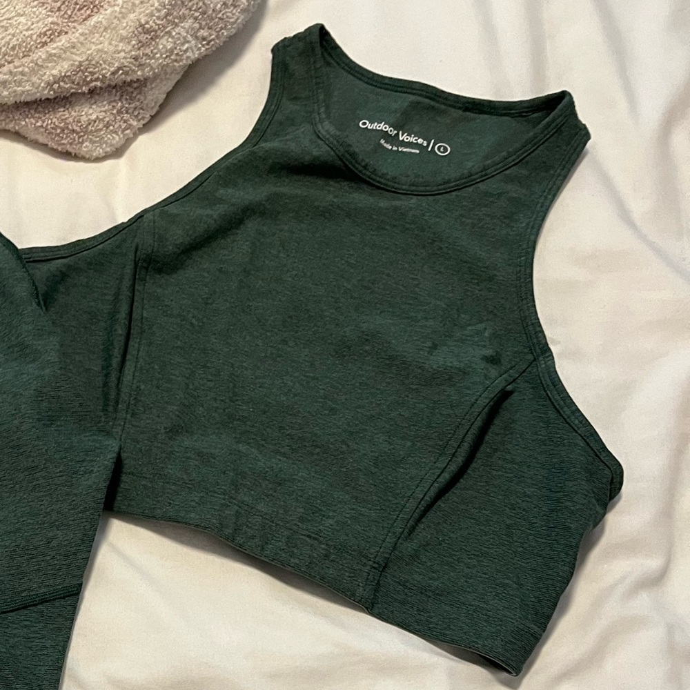 Outdoor voices green bra size large